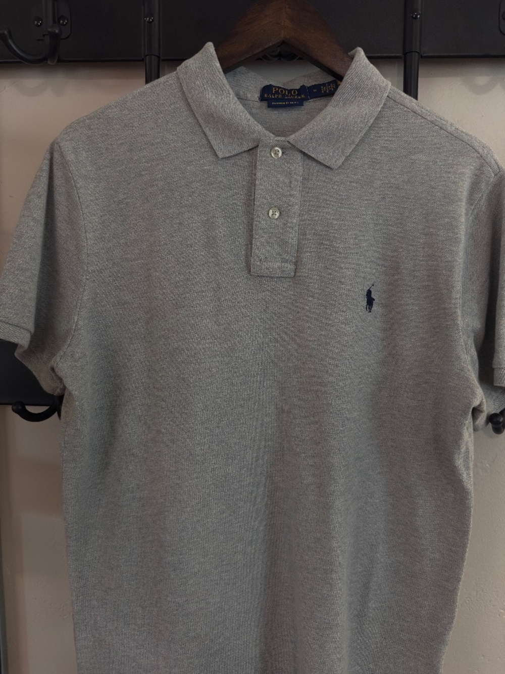 Polo Ralph Lauren Iconic Mesh Polo Andover Heather Custom Slim Fit Men’s Medium